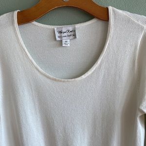 Whisper Knit ivory lightweight short sleeve sweater